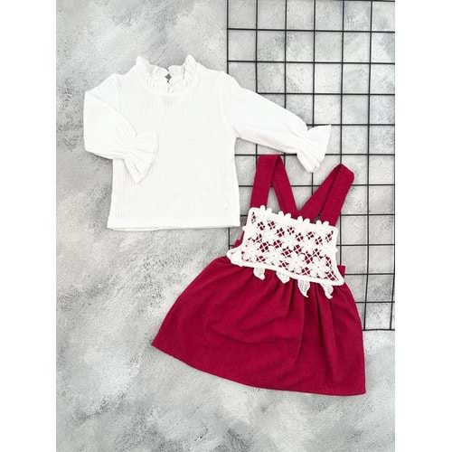 ÇİLEK 3224 ÇİÇEK NAKIŞLI ELBİSE