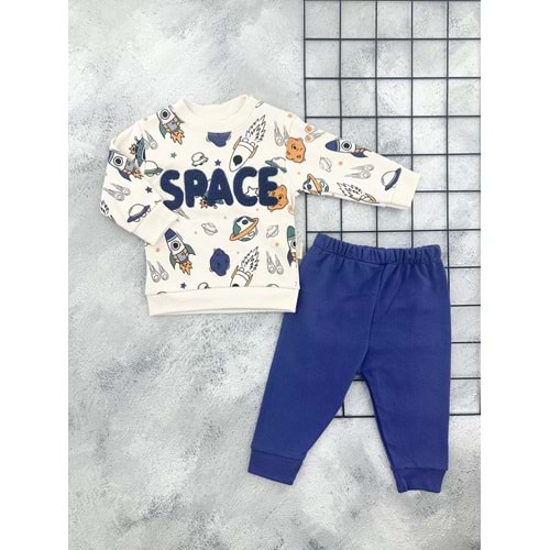 MİNİMUNDO 5347 UZAY BASKILI MEVSİMLİK TAKIM