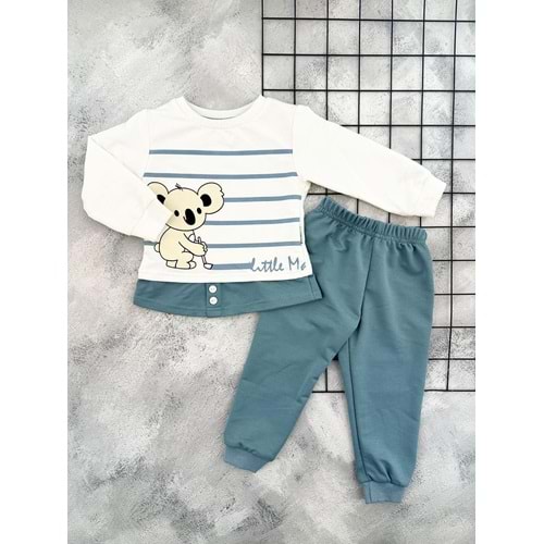 BAMBU 4527 ÇİZGİLİ KOALA BASKILI MEVSİMLİK TAKIM