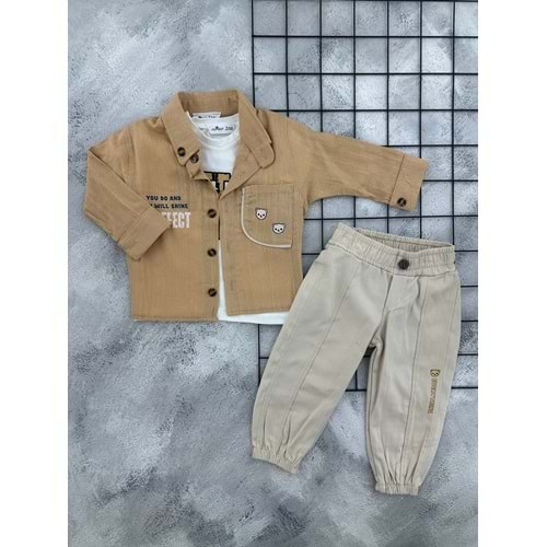 MİX LIFE 6401 AYI KAFALAR GÖMLEK TAKIM