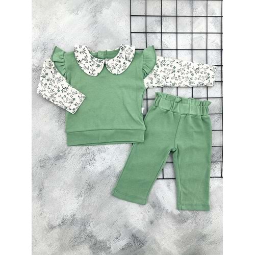 NAZAR 26132 YAKALI ÇİÇEK BASKILI MEVSİMLİK TAKIM