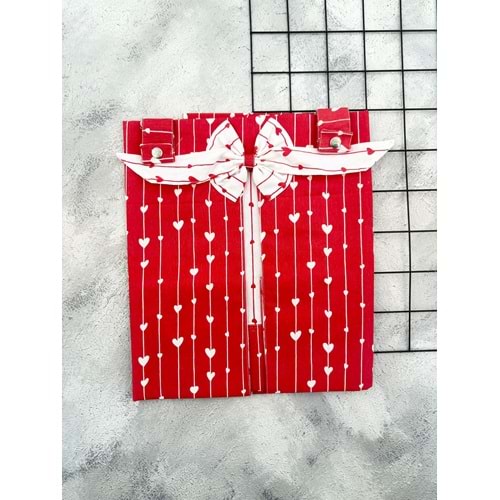 ARMONİ MİNİK KALPLER PUSET ÖRTÜSÜ - KIRMIZI