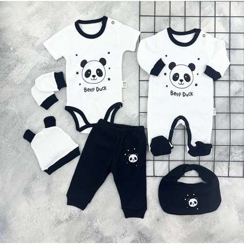 COŞAY 25221 PANDA BASKILI 6LI SET(0-3AY)