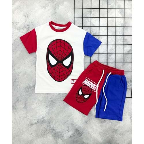 ZR 7036 ÖRÜMCEK KAFA ŞORT TAKIM (3-8 YAŞ)