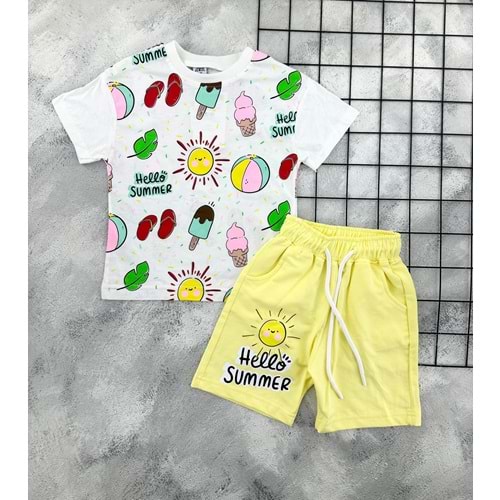 ZR 7040 DONDURMA BASKILI ŞORT TAKIM (3-8 YAŞ)