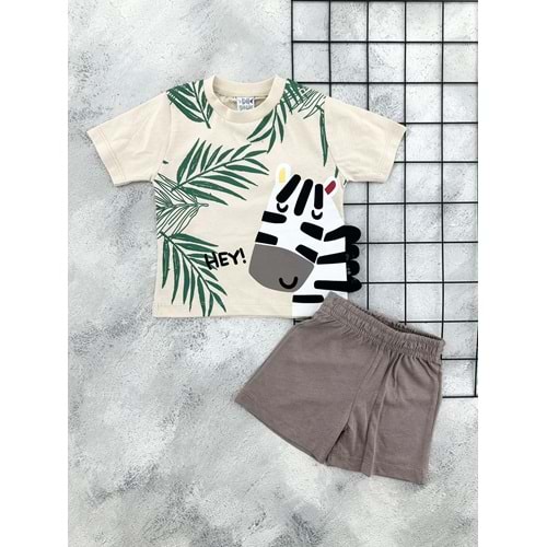 NAZAR 26290 ZEBRA BASKILI ŞORT TAKIM