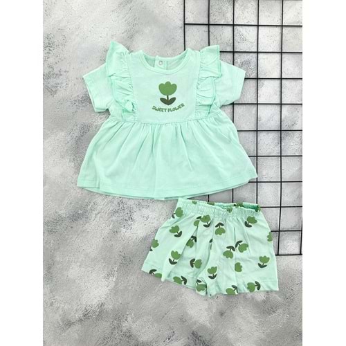 NAZAR 26566 LALE BASKILI ŞORT TAKIM