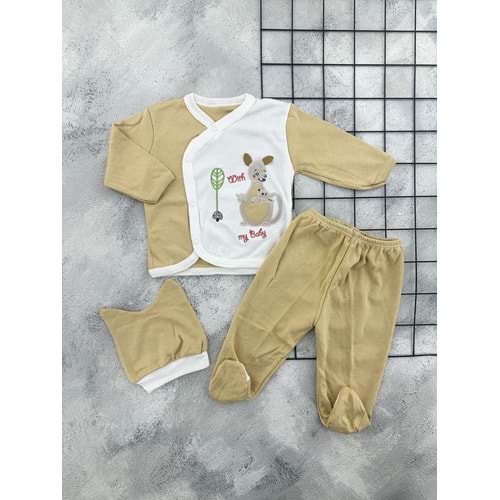 BEYZİ KİDS KANGURU NAKIŞLI 3 LÜ ZIBIN SET