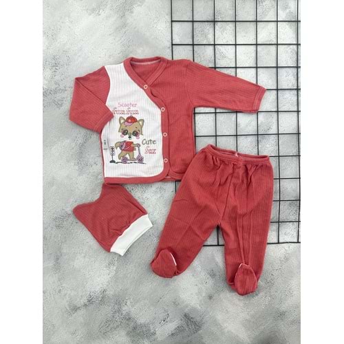 BEYZİ KİDS SCOOTER KEDİ NAKIŞLI 3 ZÜ ZIBIN SET