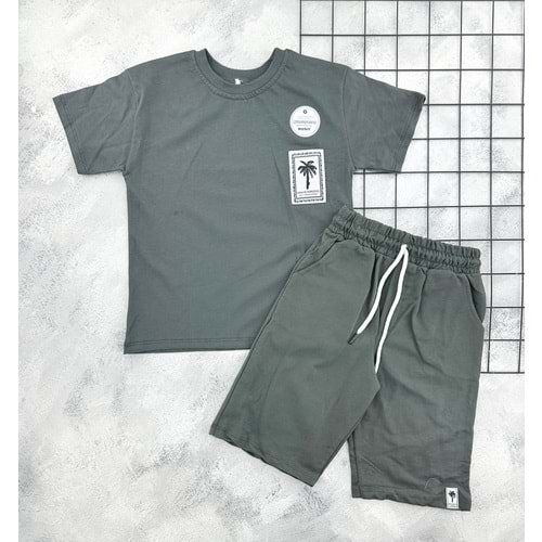 CIVILTI 3540 PALMİYE NAKIŞLI ŞORT TAKIM