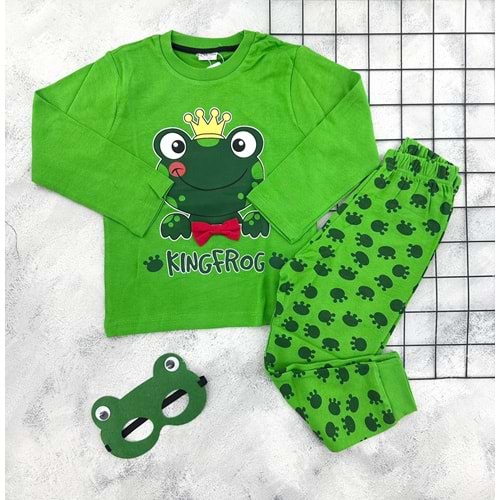 POLİFON 0102 MASKELİ KURBAĞA PİJAMA TAKIM