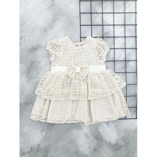 SERKON 0752 FİYONK GÜPÜR ELBİSE BEJ