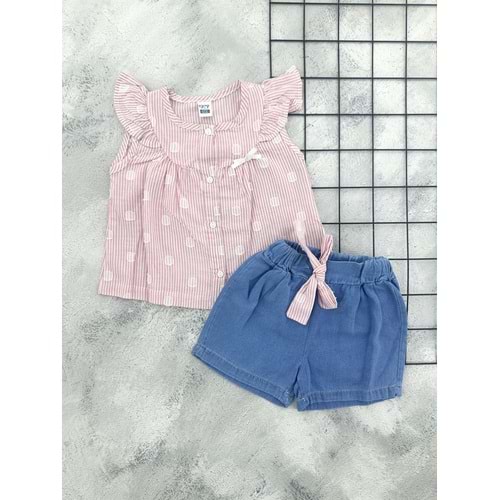 BEBİÇO 26110 KIZ GÖMLEKLİ TAKIM