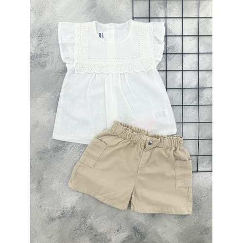 BEBİÇO 26113 DANTEL YAKA KIZ TAKIM