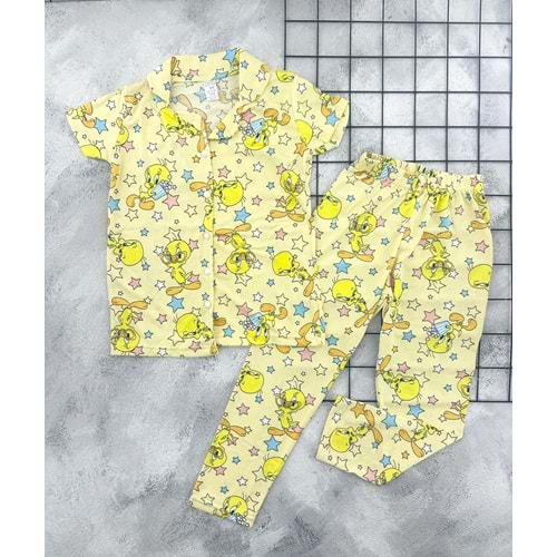 MİLAN TWEETY DÜĞMELİ 5-12 YAŞ PİJAMA TAKIM