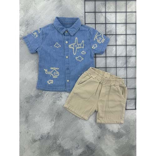 BEBİÇO 26110 KOT UÇAK GÖMLEK TAKIM