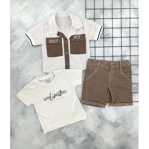 CANÖZ 3471 OUT FİT CEP DETAY GÖMLEK TAKIM