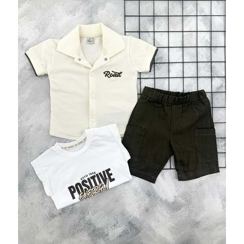 CANÖZ 3811 ROAD AGAİN İŞLEMELİ GÖMLEK TAKIM