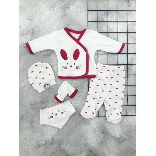CONCON 5090 TAVŞAN 5 Lİ ZIBIN SET - KIRMIZI