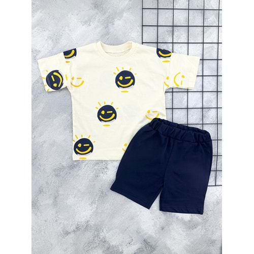 KARAMSA 20007 EMOJİ DESEN ŞORT TAKIM