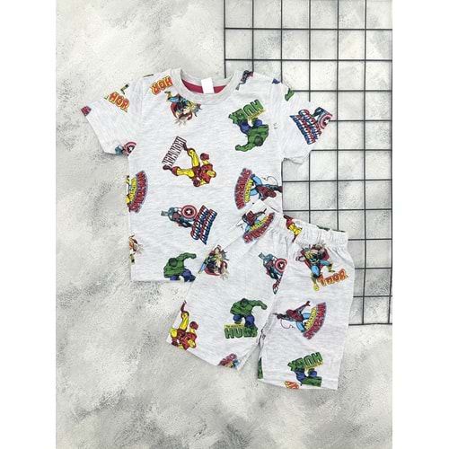 MRS 6074 AMAZİNG SPİDERMAN DESENLİ ŞORTLU TAKIM