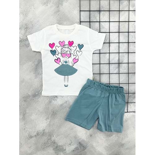 BAMBU 61307 TAŞLI BALERİN ŞORT TAKIM