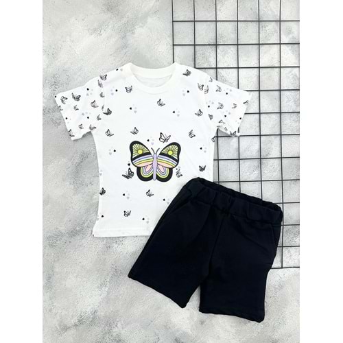 BAMBU 61315 KELEBEK BASKILI ŞORT TAKIM