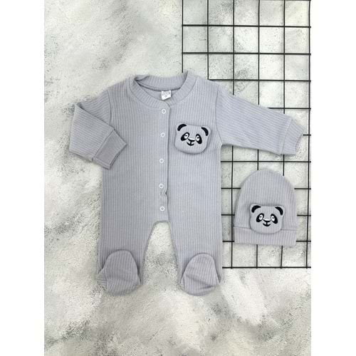 BABYMED 156 PANDA ŞAPKALI PATİKLİ TULUM