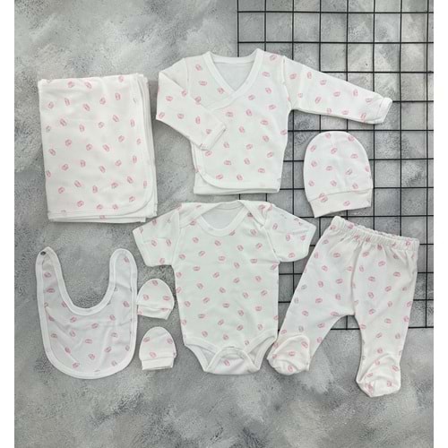 UKO 0089 PRENSES YENİDOĞAN 7 Lİ SET- PEMBE