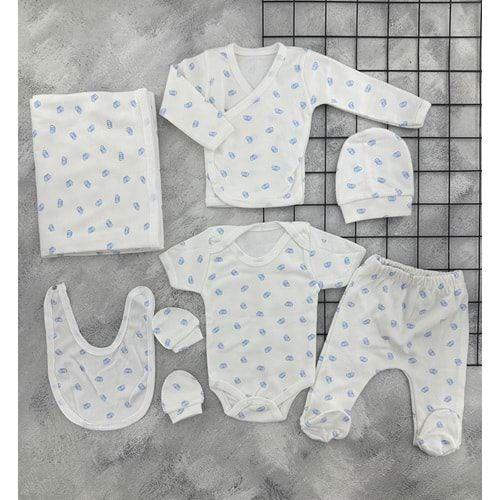 UKO 0090 PRENS YENİDOĞAN 7 Lİ SET-MAVİ