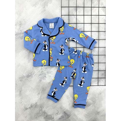 MİNİ LOVE 8506 TWEETY SYLVESTER PİJAMA TAKIM