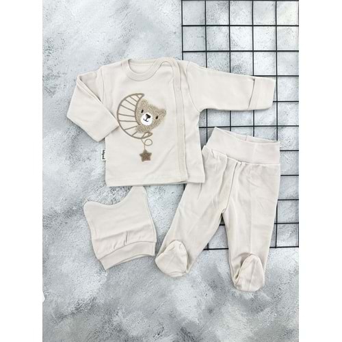 BABYCAN 9449 AY YILDIZ AYICIK 3 LÜ ZIBIN TAKIM