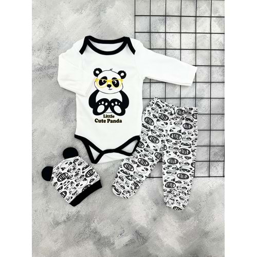 MİNİBİRD 0410 GÖZLÜKLÜ PANDA 3 LÜ BADİLİ TAKIM
