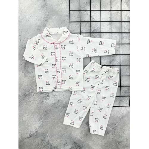 GONCA 054 I MOM DAD PİJAMA TAKIM- PEMBE