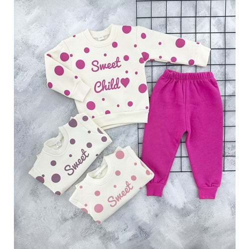 GİDDY 38224 PUANTİYELİ SWEET BASKI 3İP TAKIM