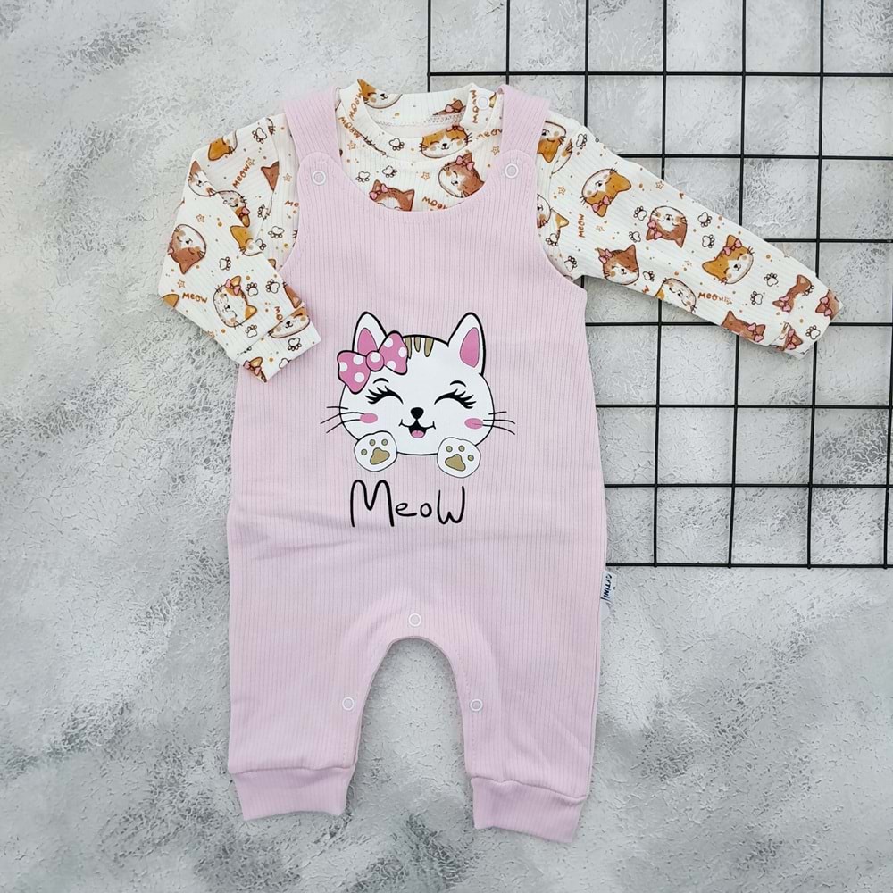 AYTİNİ 1160 MEOW BASKILI TULUM - PEMBE - 6 AY