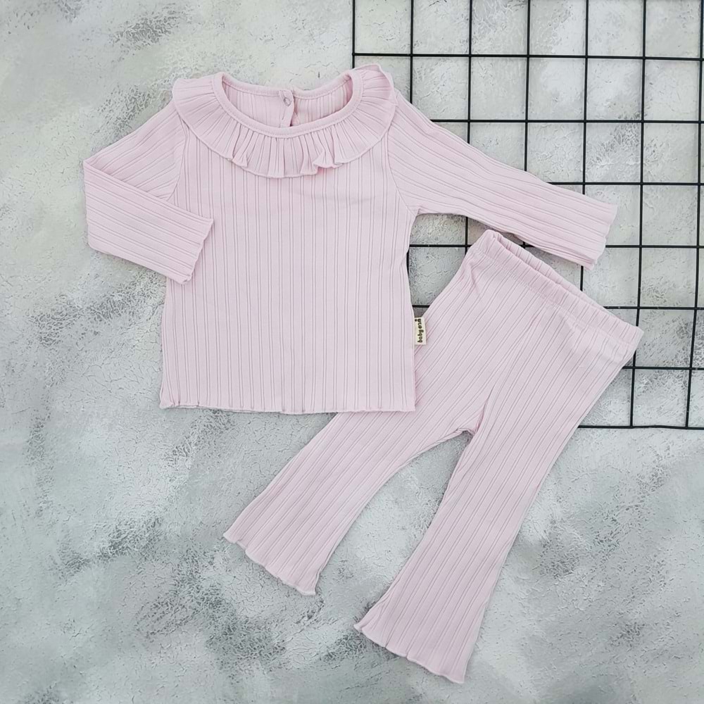BABYCAN 2441 FIRFIRLI MEVSİMLİK TAKIM - PEMBE - 9-12 AY