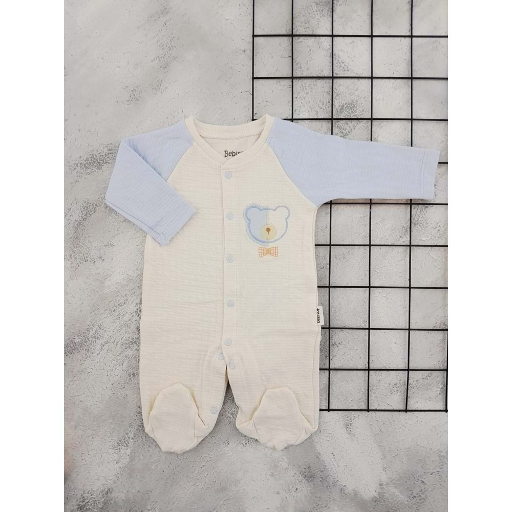 BEBİTOF 70391 SEVİMLİ AYI NAKIŞLI PATİKLİ TULUM - EKRU - 6-9 AY
