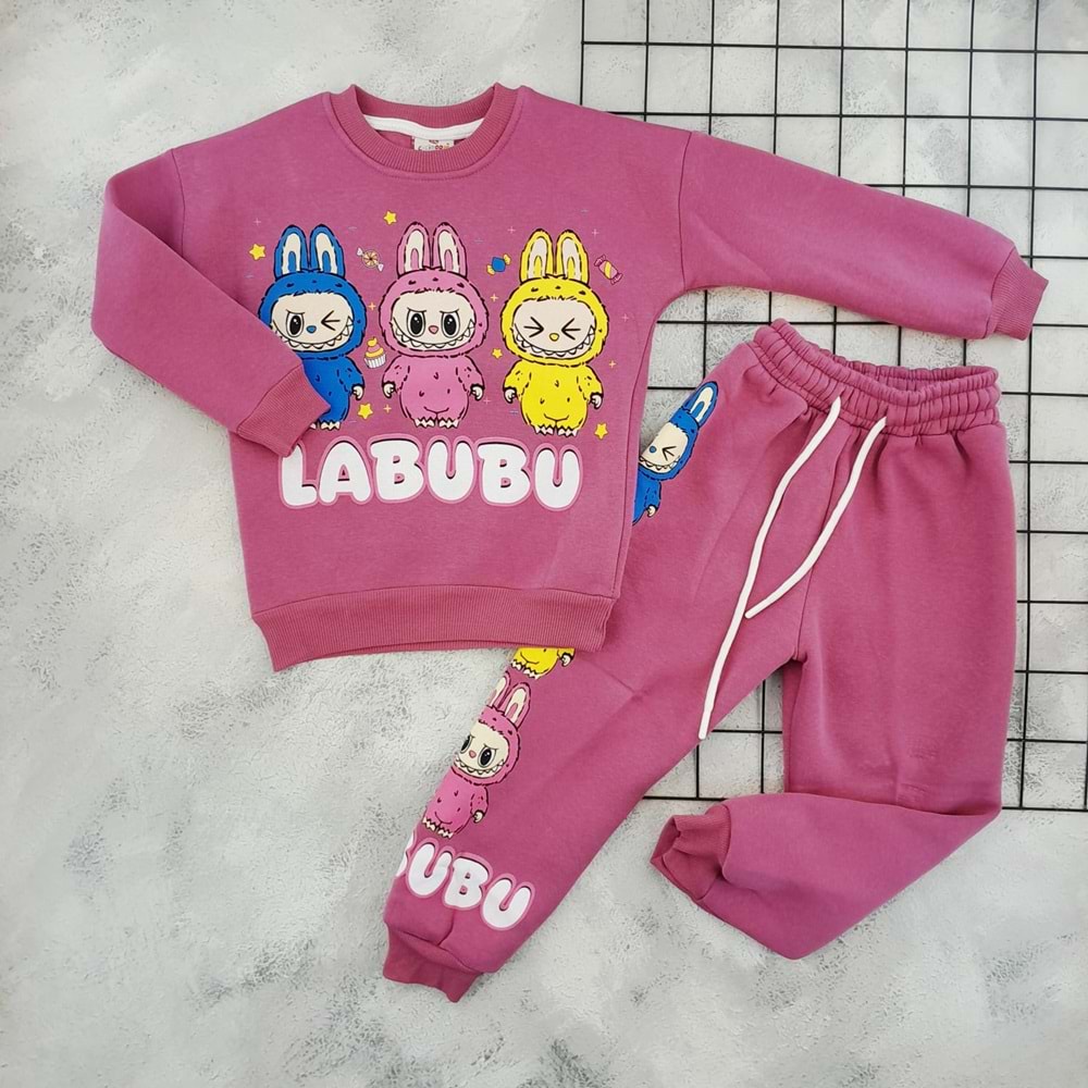 CİCİBOM 1925 LABUBU KARDEŞLER 3 İP TAKIM - MÜRDÜM - 11-12 YAŞ