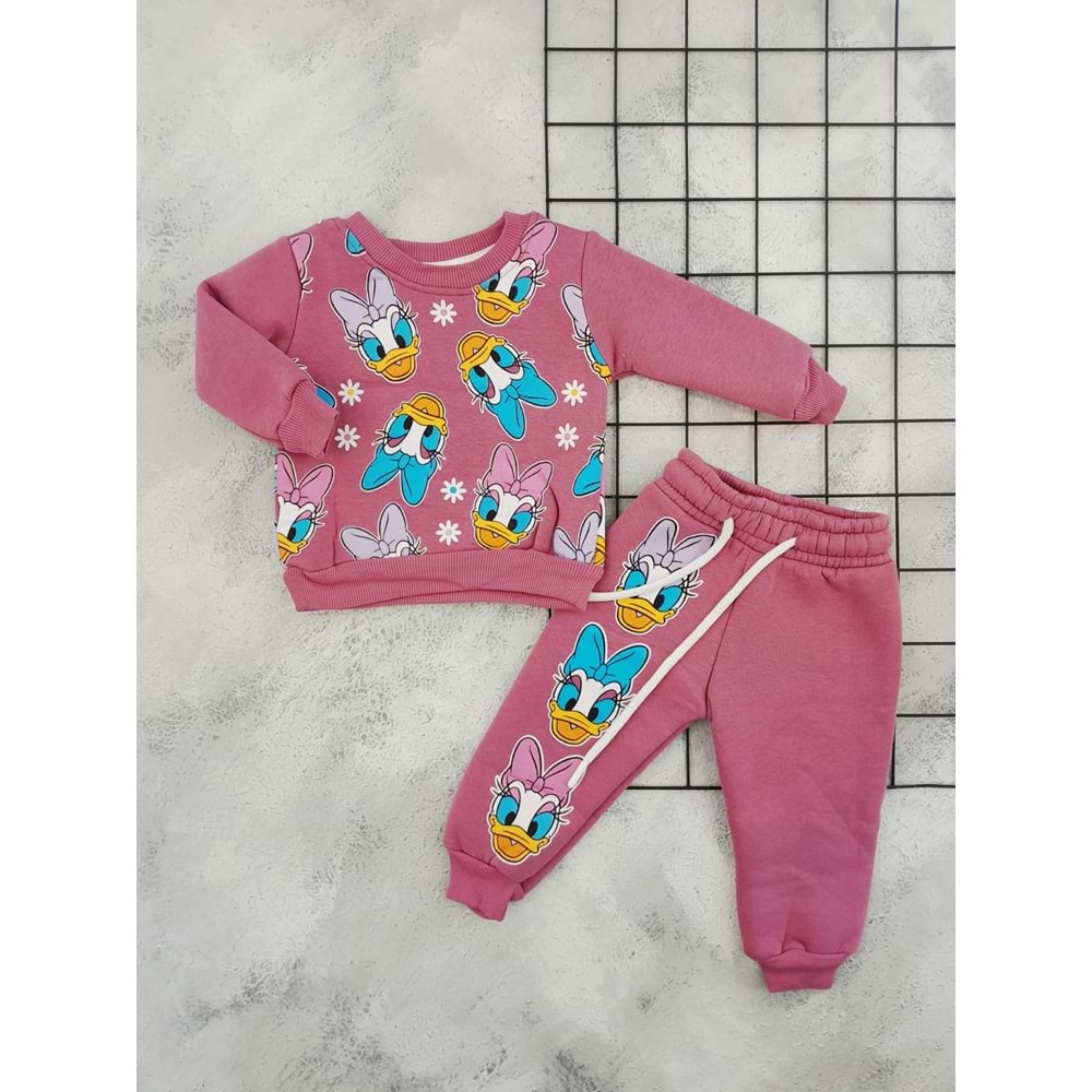 CİCİBOM 1928 DAİSY DUCK BASKILI 3 İP TAKIM - MÜRDÜM - 12 AY