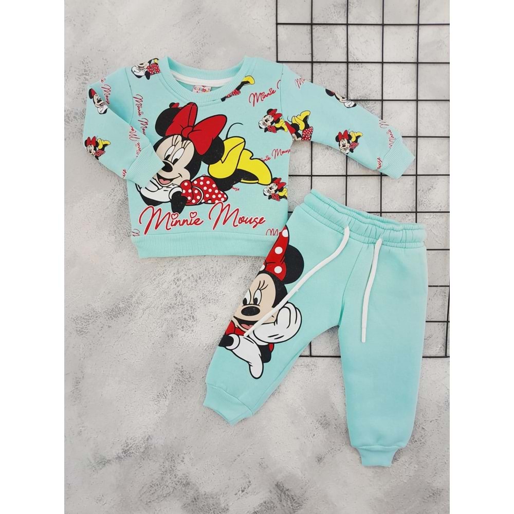 CİCİBOM 1929 MİNNİE MOUSE BASKILI 3 İP TAKIM - MİND - 9 AY