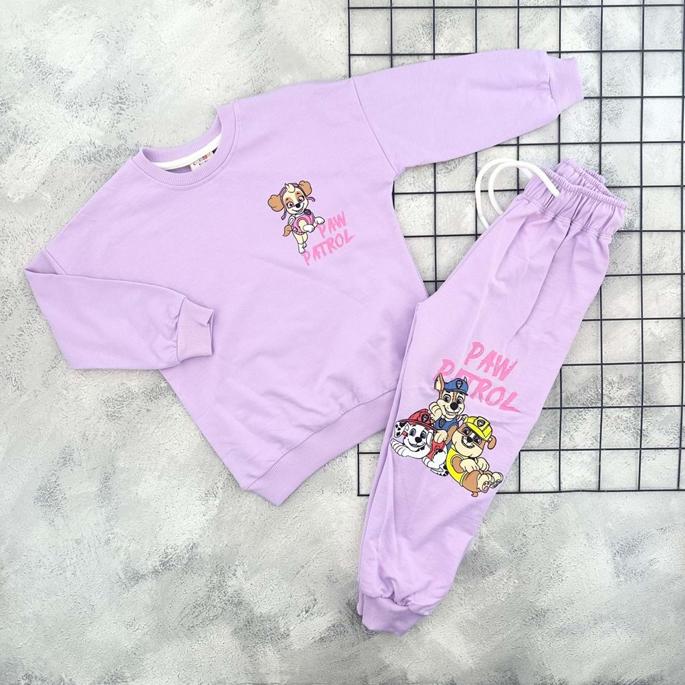 CİCİBOM 1942 PAW PATROL BASKILI MEVSİMLİK TAKIM - LİLA - 7-8 YAŞ