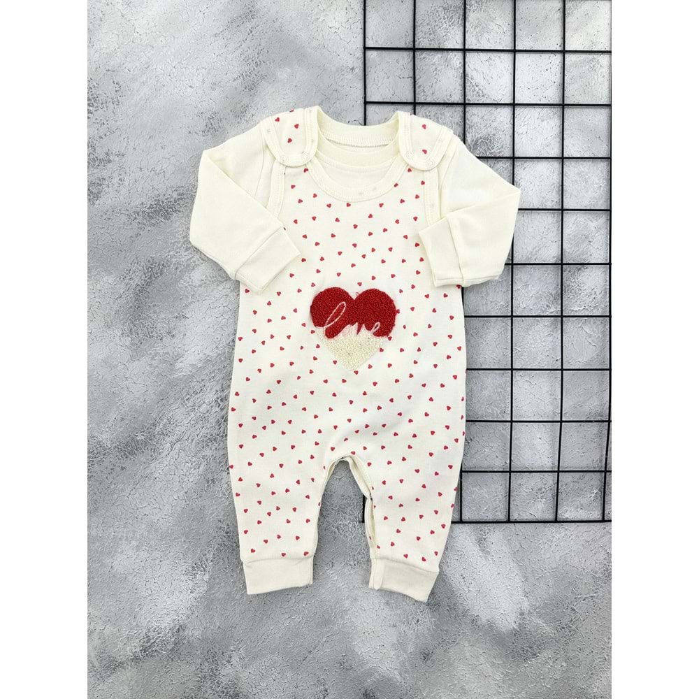 BABYCAN 3008 SÜZENE KALPLİ TULUM - KREM - 3-6 AY