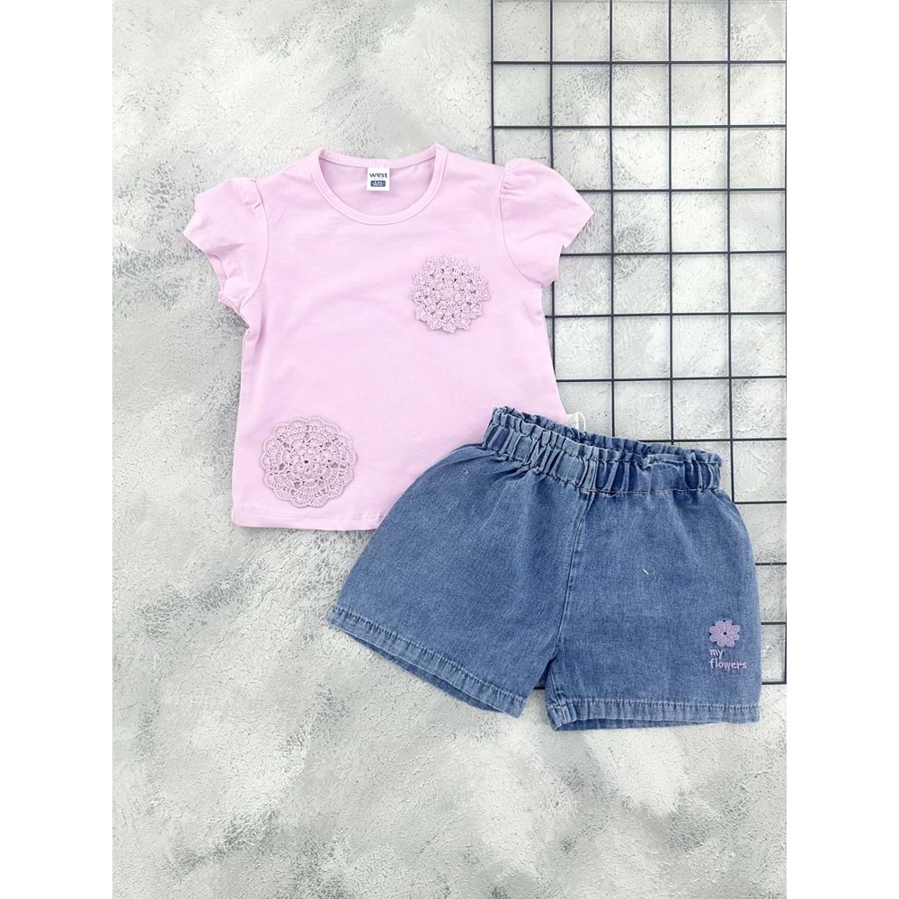 BEBİÇO 26110 ÖRME GÜNEŞ ARMALI TAKIM - PEMBE - 6 YAŞ